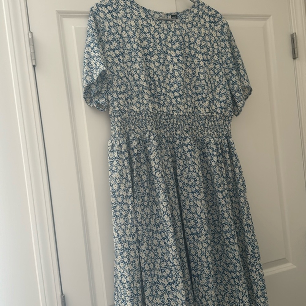 Blue floral dress